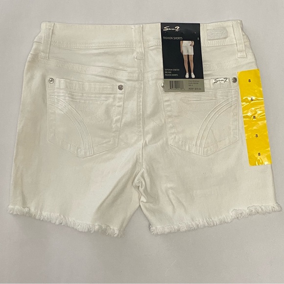 SEVEN 7 Womens White Denim 5 Pocket Shorts Size 8 - Picture 2 of 12